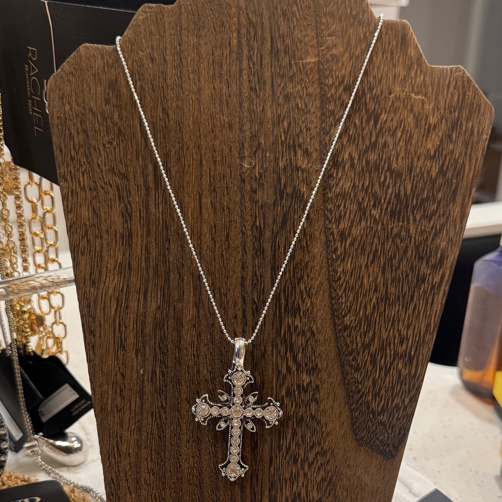 RACHEL Rachel Roy Silver Cross Necklace